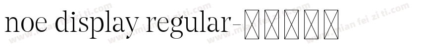 noe display regular字体转换